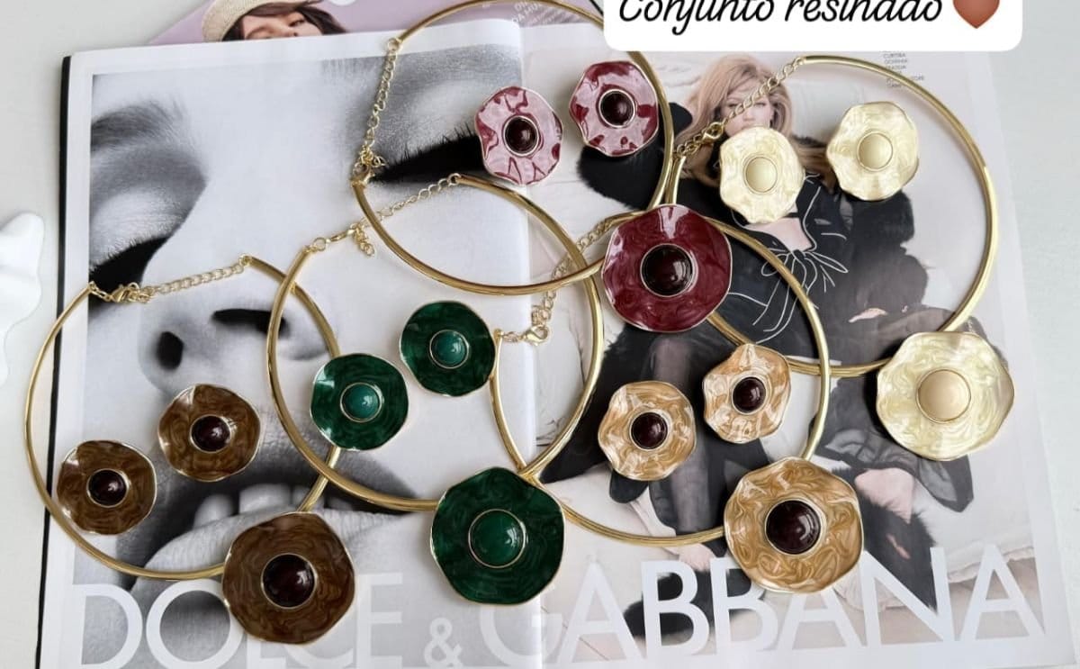 Conjunto de aro e brincos - Foto 2