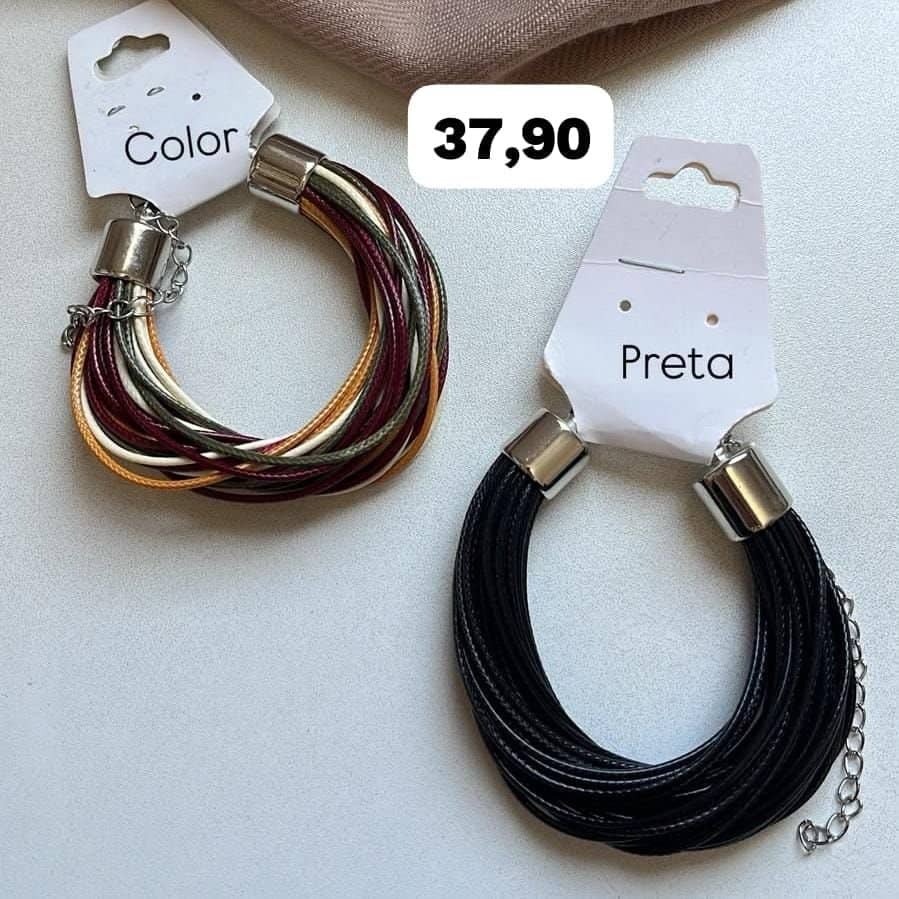 Pulseiras fio encerado