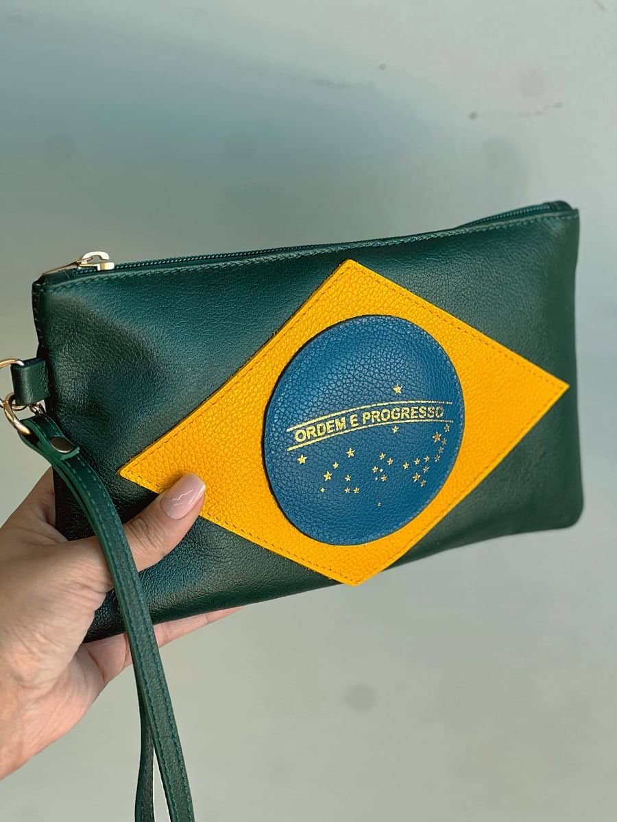 Clutch couro Brasil