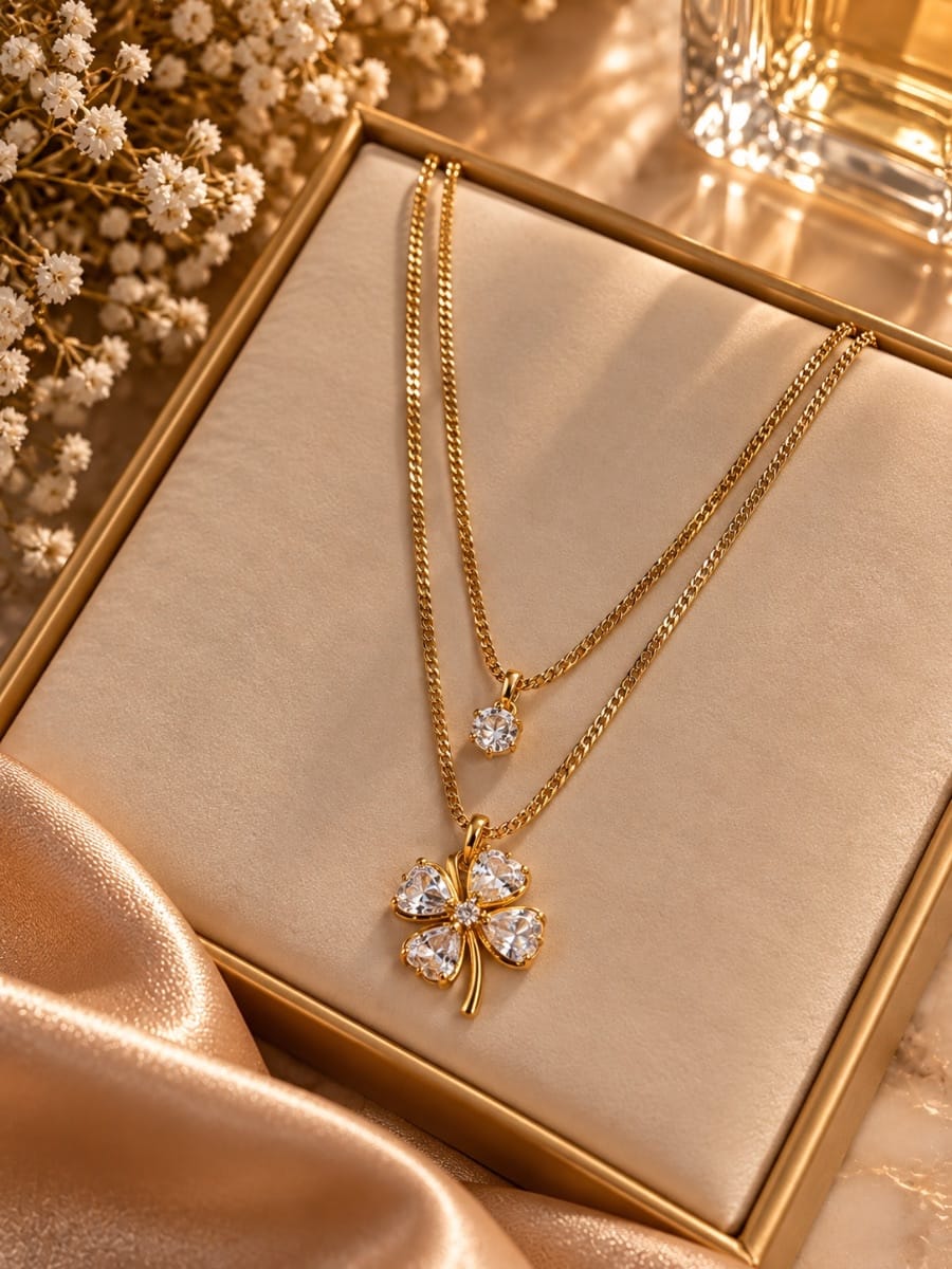 Colar dourado em aço inoxidável - Foto 2