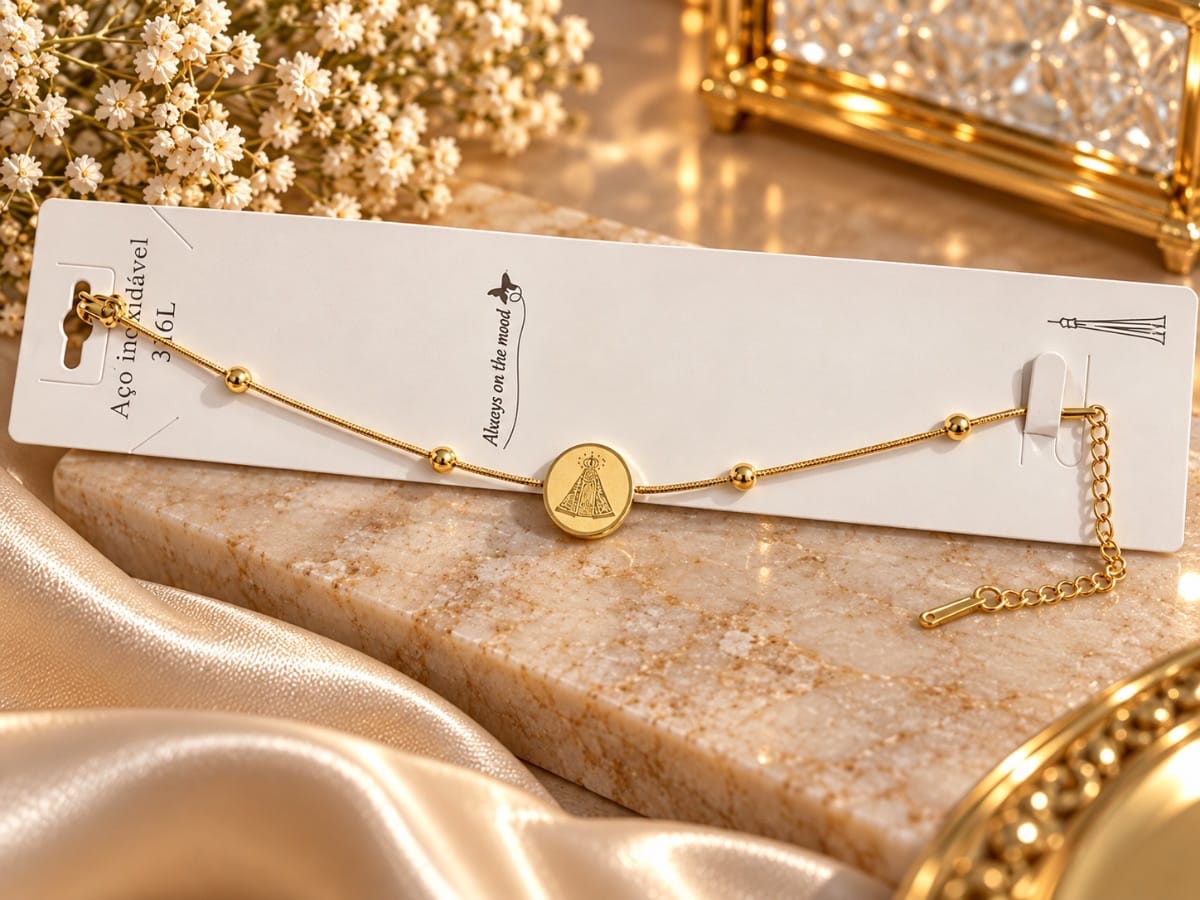 Pulseiras em aço inoxidável prata e dourada - Foto 2