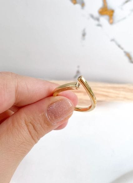 Anel Simple Folheado a Ouro 18k - Foto 1