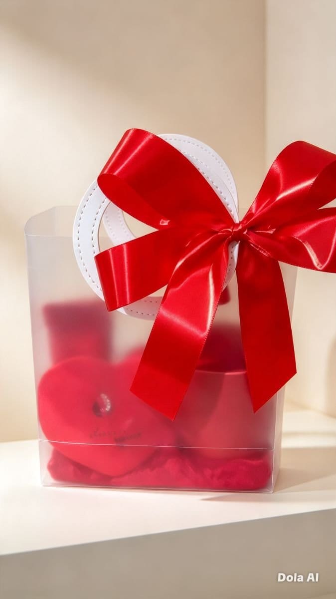 🎁 Sacola Presente Vermelho — Elegância e Amor