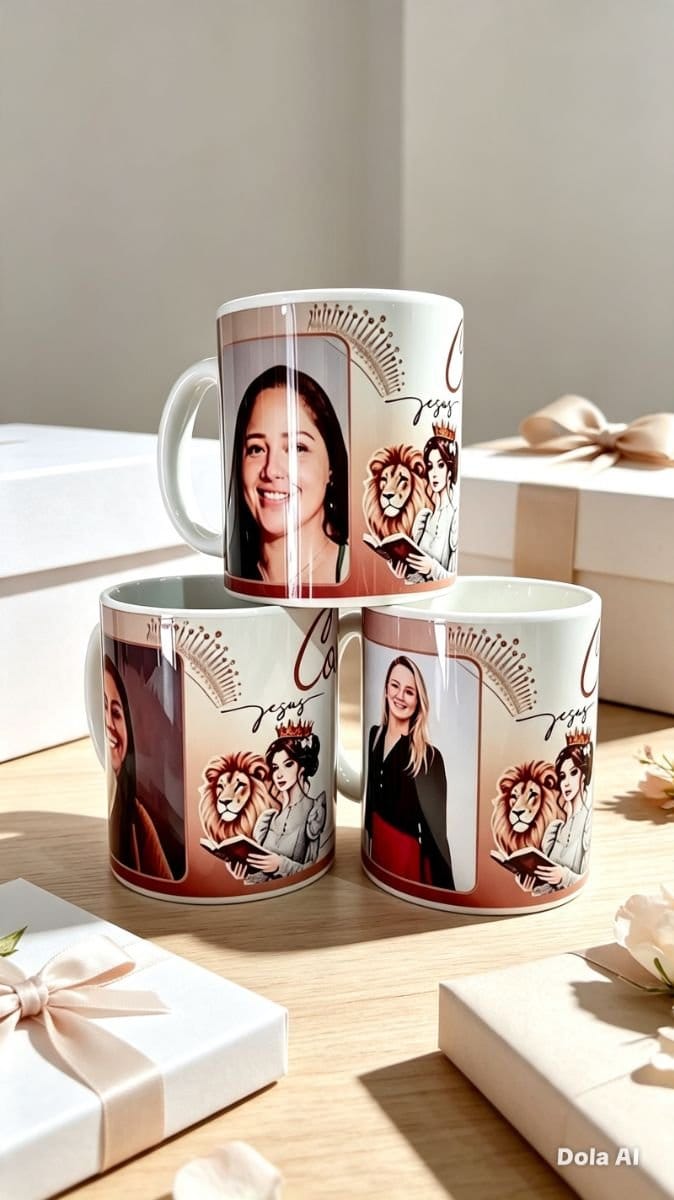 "Caneca Realeza e Fé" 👑✨ - Foto 1