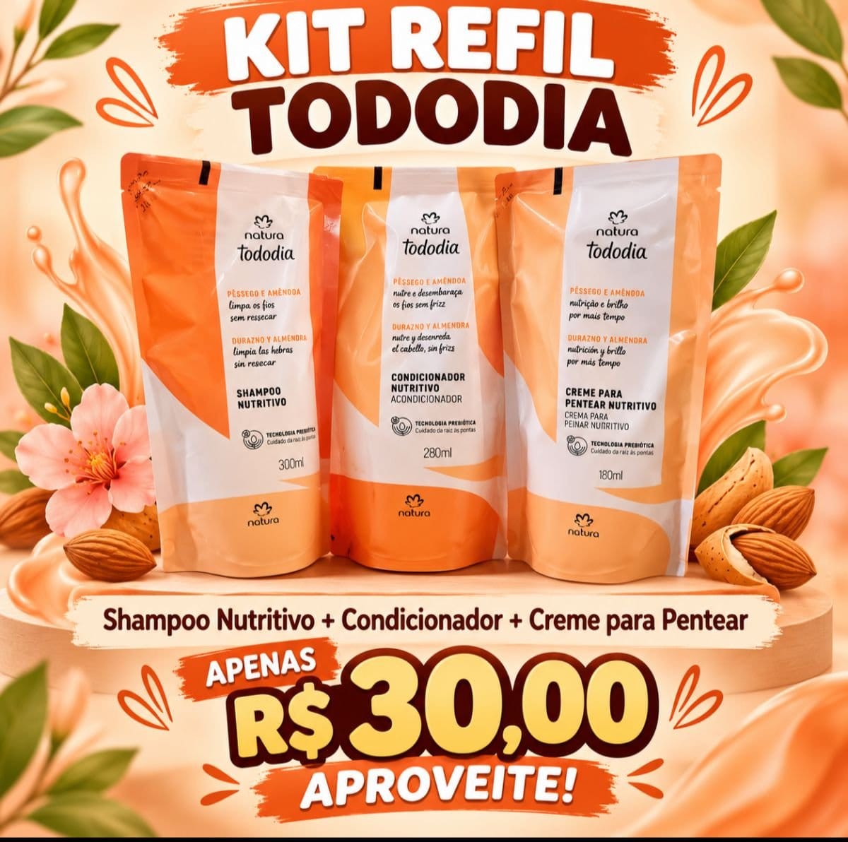 Shampoo, condicionador e creme pra pentear todo dia - Foto 1