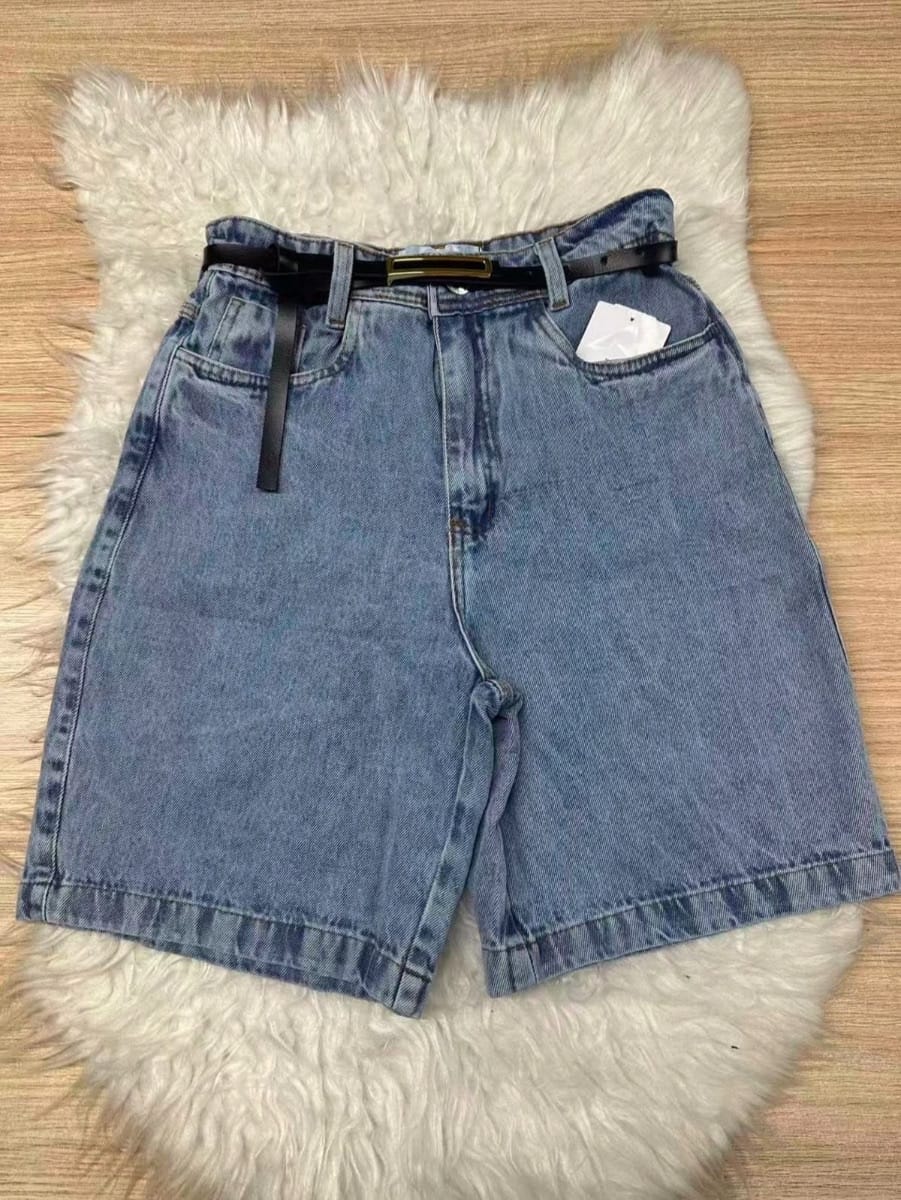 Bermuda jeans short Denim básico - Foto 2