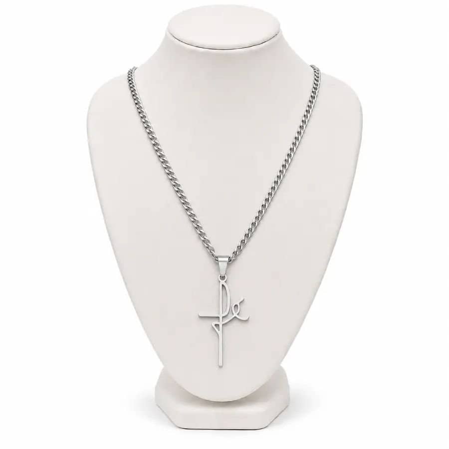 Colar Masculino Fé Estilizada - MAS008