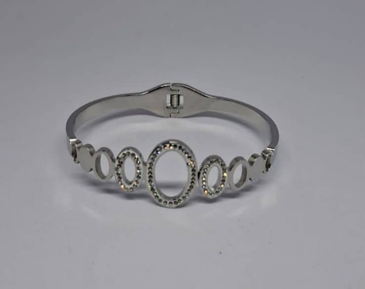 Bracelete Círculos e Zircônia BRA003