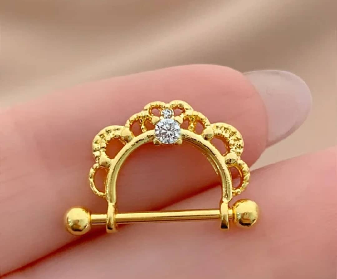 PIERCING MAMILO / ÍNTIMO DETALHADO ZIRCÔNIA 10MM 1704026