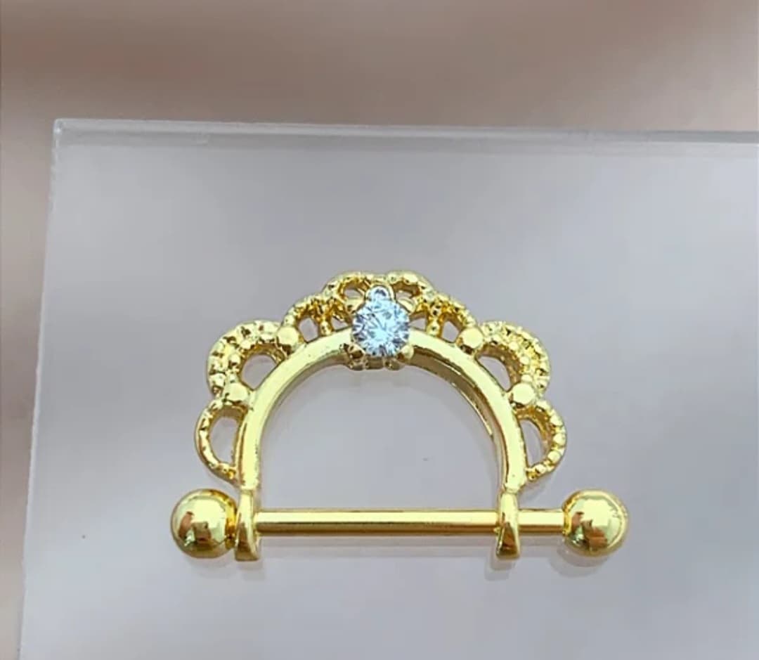 PIERCING MAMILO / ÍNTIMO DETALHADO ZIRCÔNIA 10MM 1704026