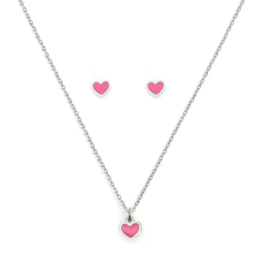 Conjunto infantil, Coração rosa bebê resinado - Foto 1