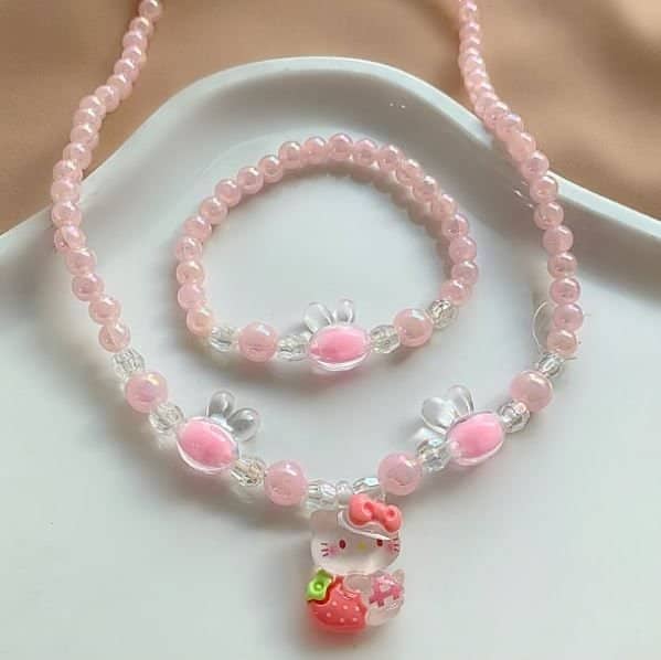 KIT DE COLAR E PULSEIRA MIÇANGAS GATINHA