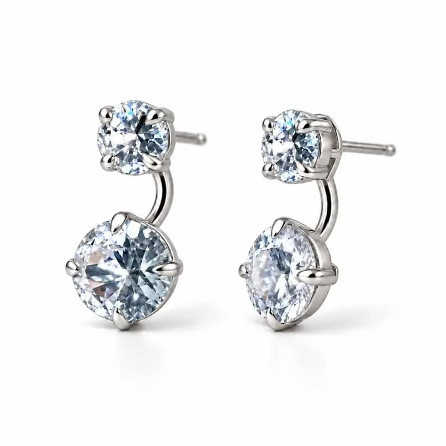 Brinco tipo piercing c/ zircônia - BRI031