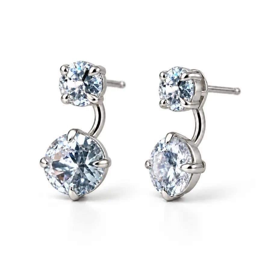 Brinco tipo piercing c/ zircônia - BRI031