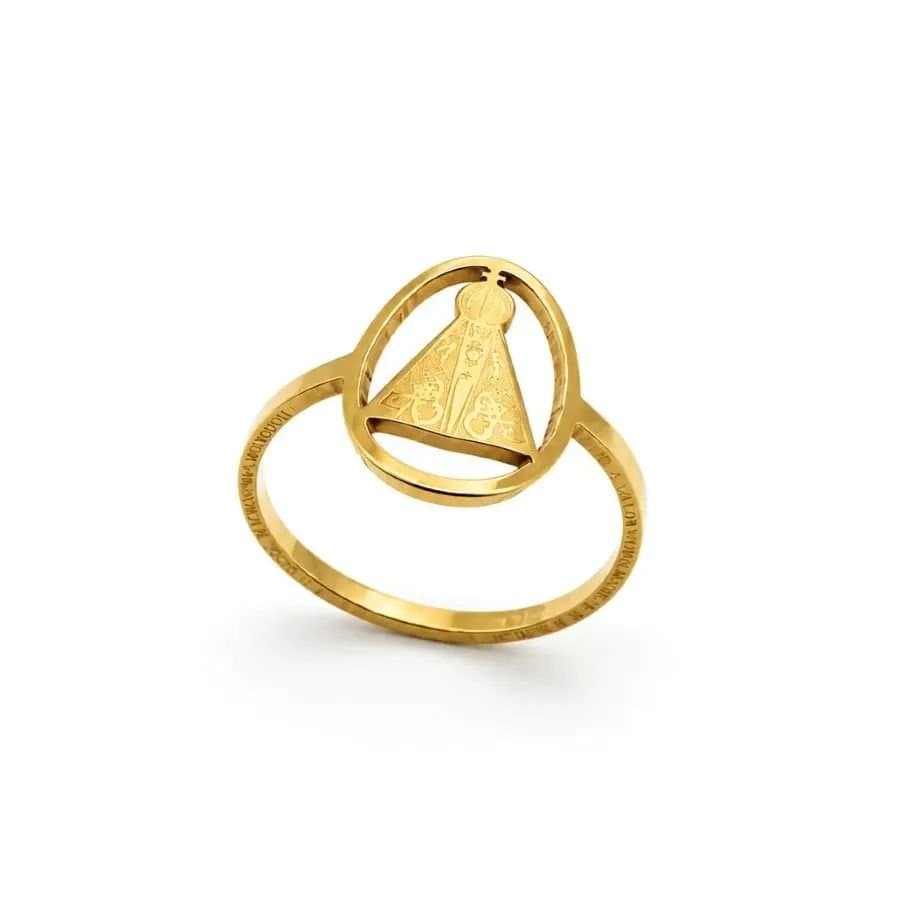 Anel Dourado Benção De Aparecida Dourado - ANE020