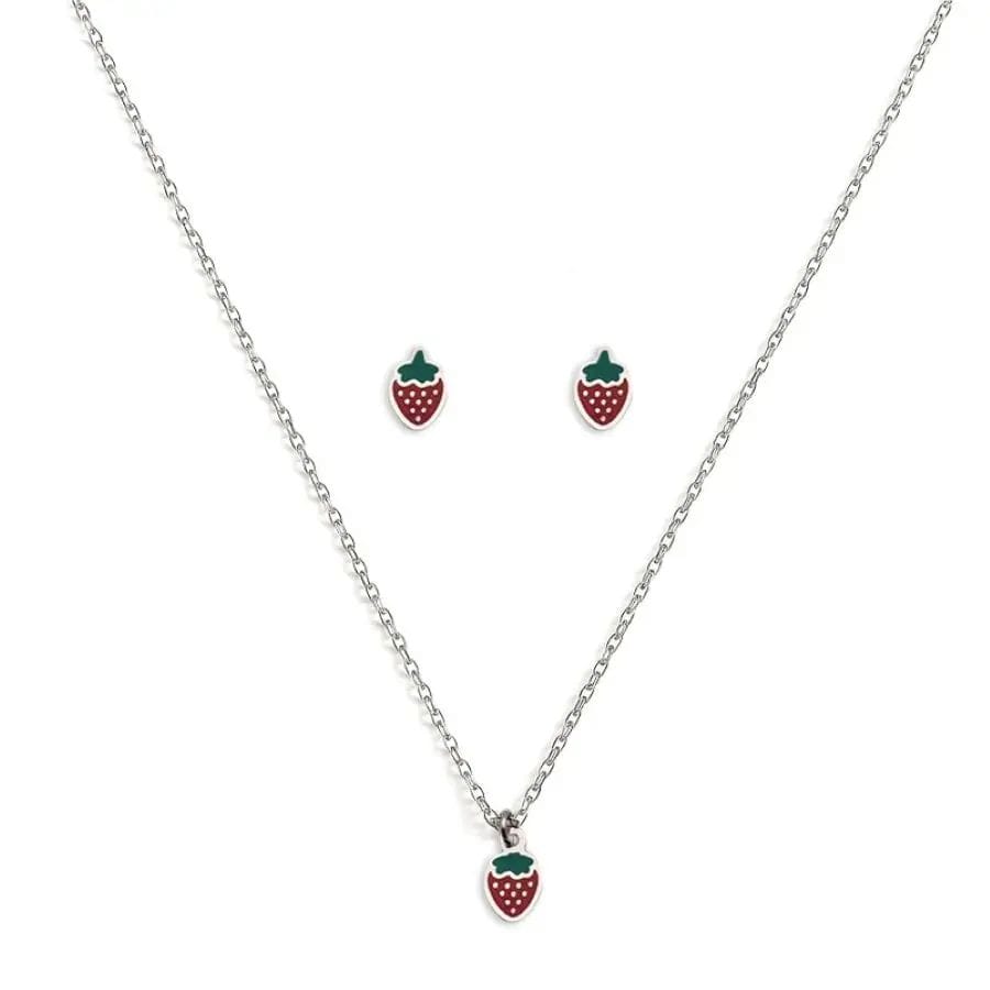 Conjunto infantil, mini Morango resinado - Foto 1