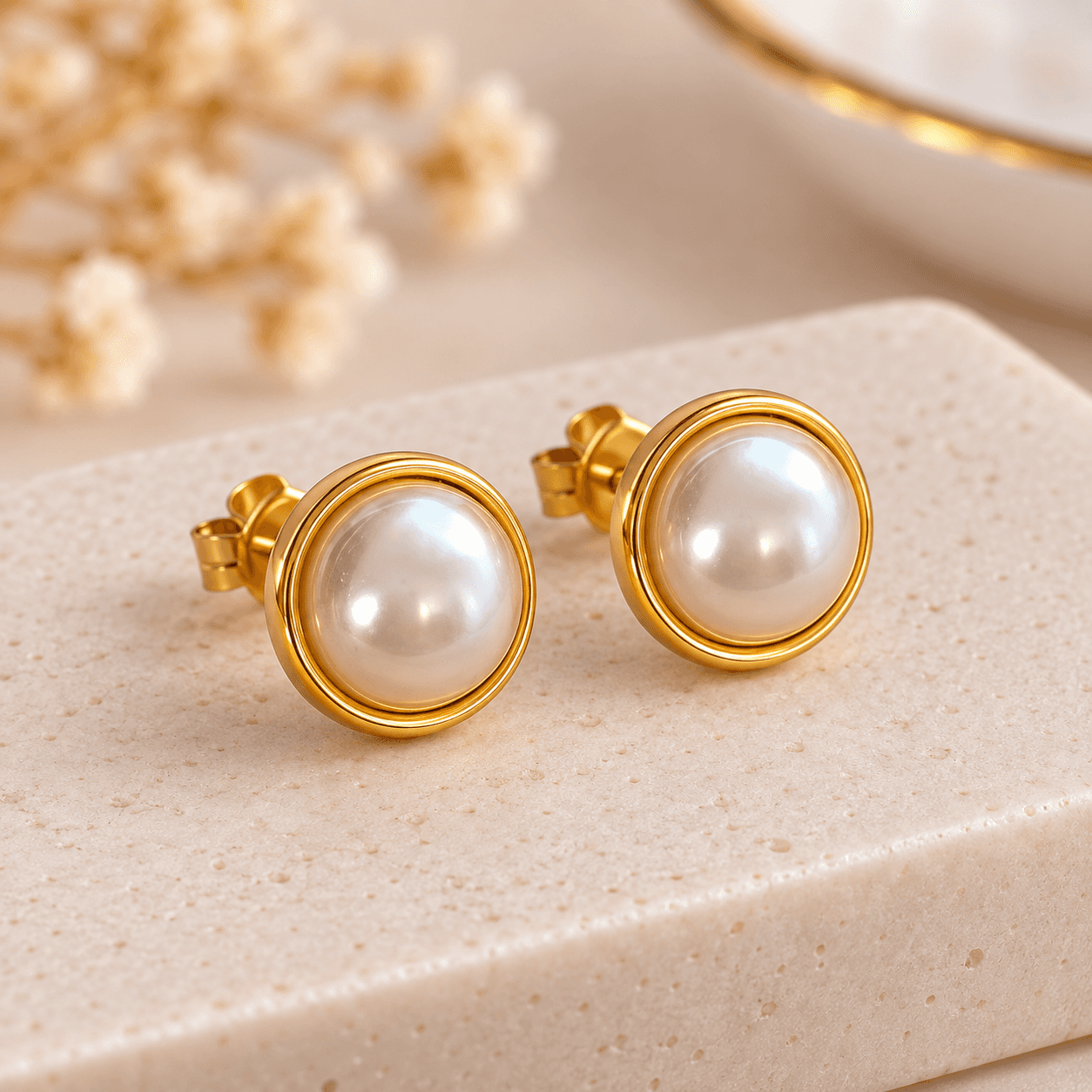 BRINCO PÉROLA DOURADO