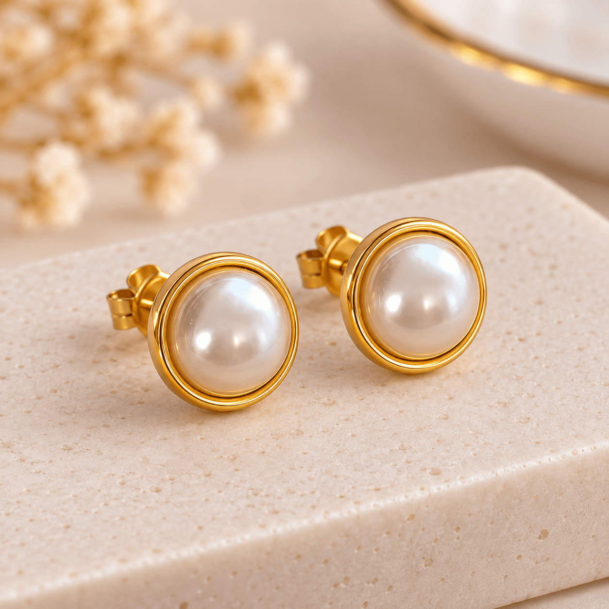 BRINCO PÉROLA DOURADO