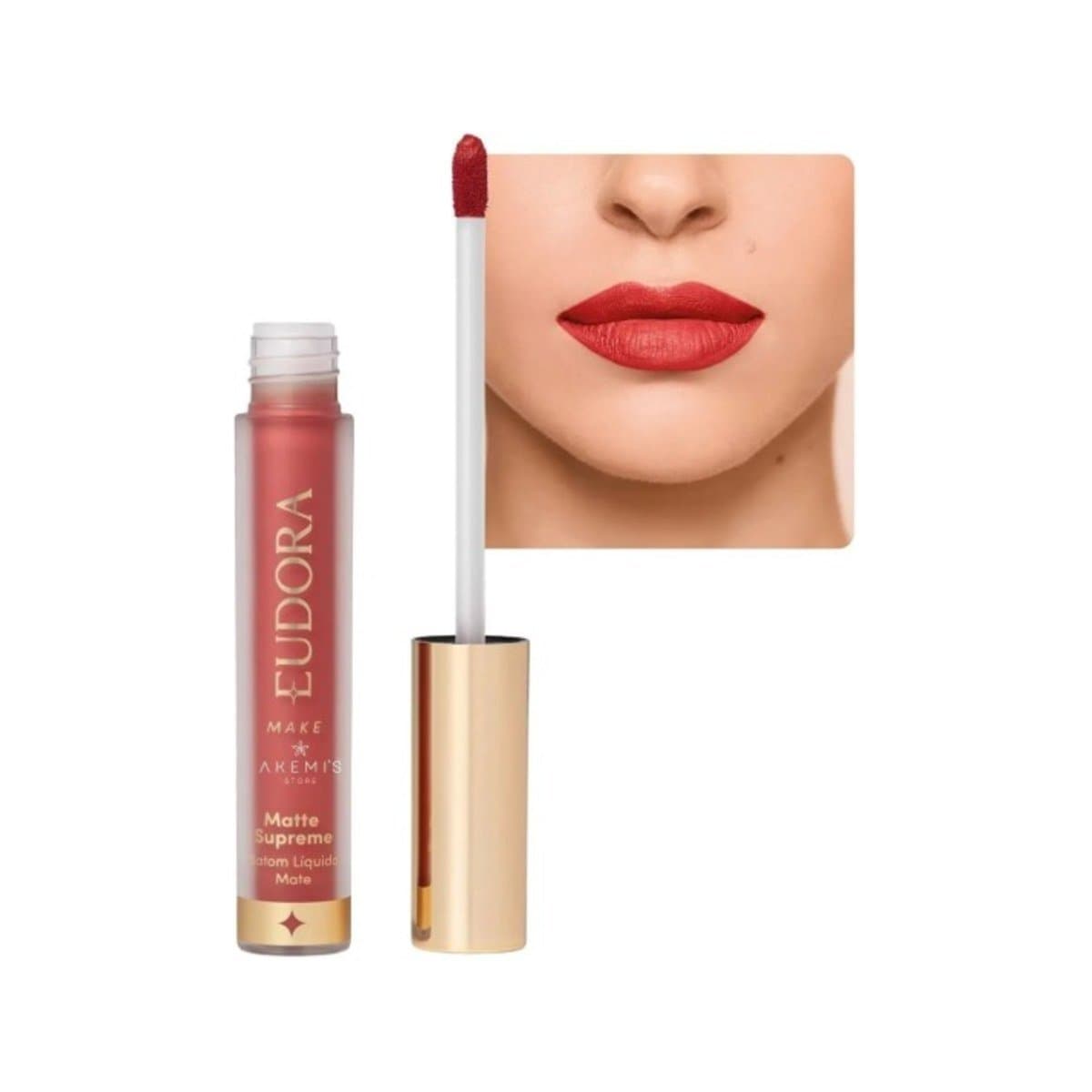 Batom Eudora Glam Supreme Líquido Matte Rosado Suave 4ml