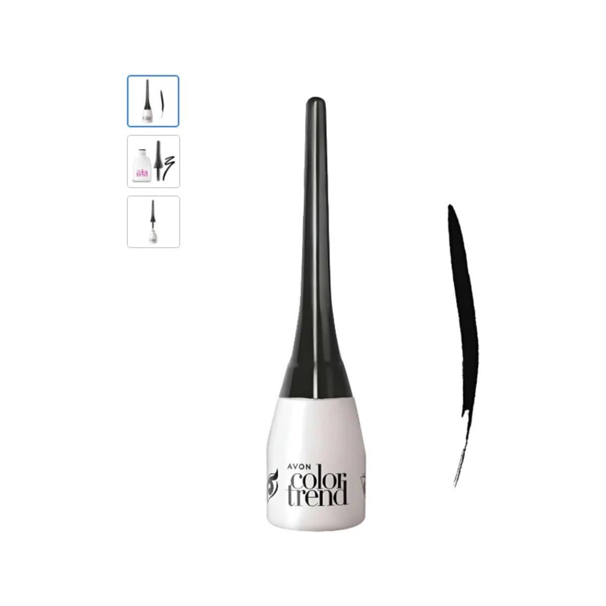 Delineador Líquido Para Olhos Color Trend Preto Avon P. fina