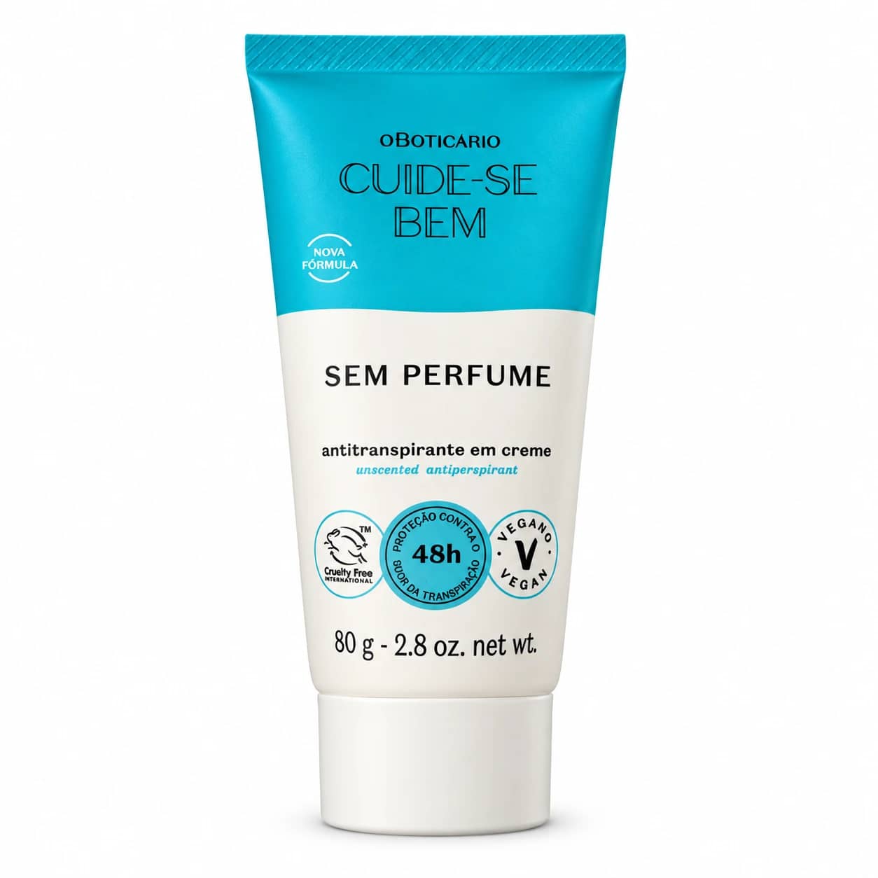 Antitranspirante em Creme O Boticário Sem Perfume 80g