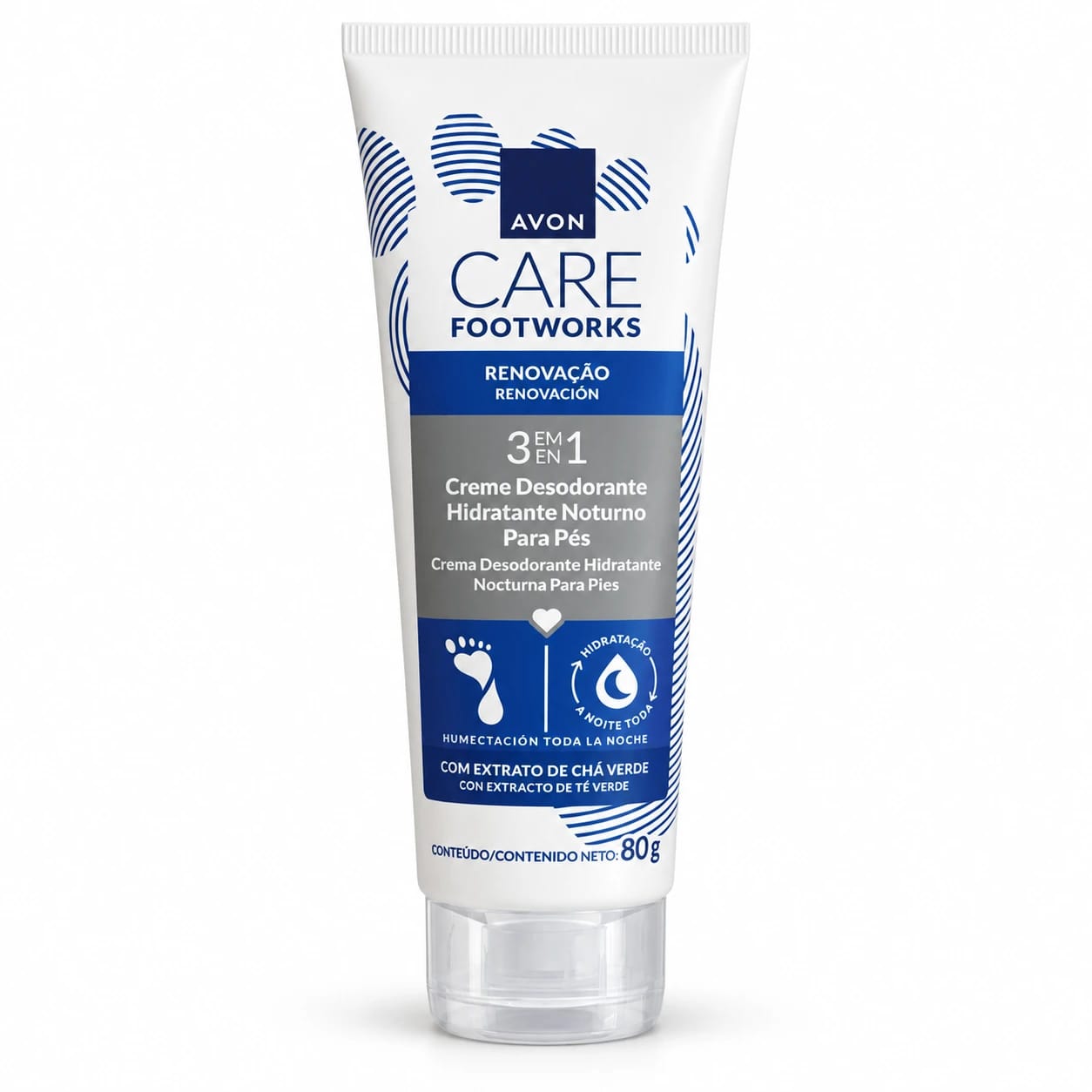 Avon Care Creme Noturno para os Pés 3 em 1 80g - Foto 1