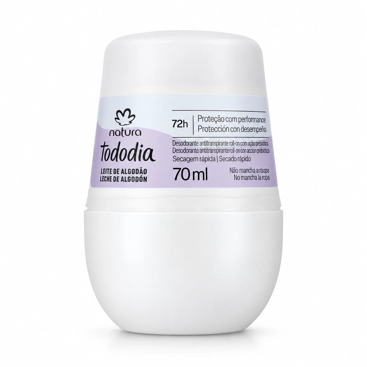 Desodorante Roll-on Natura Tododia Leite de Algodão 70ml - Foto 1