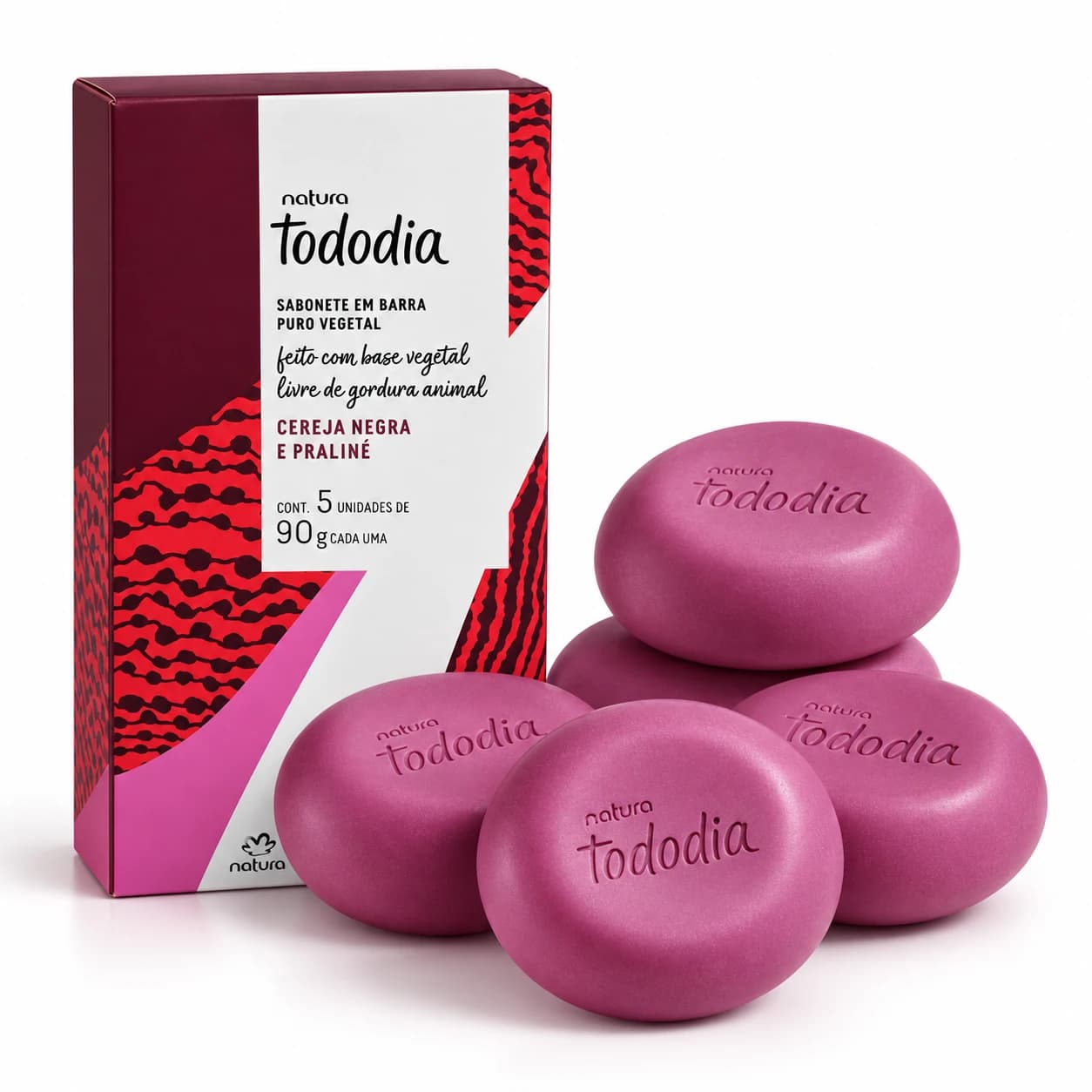 Sabonete Natura Tododia Cereja Negra e Praliné 90g