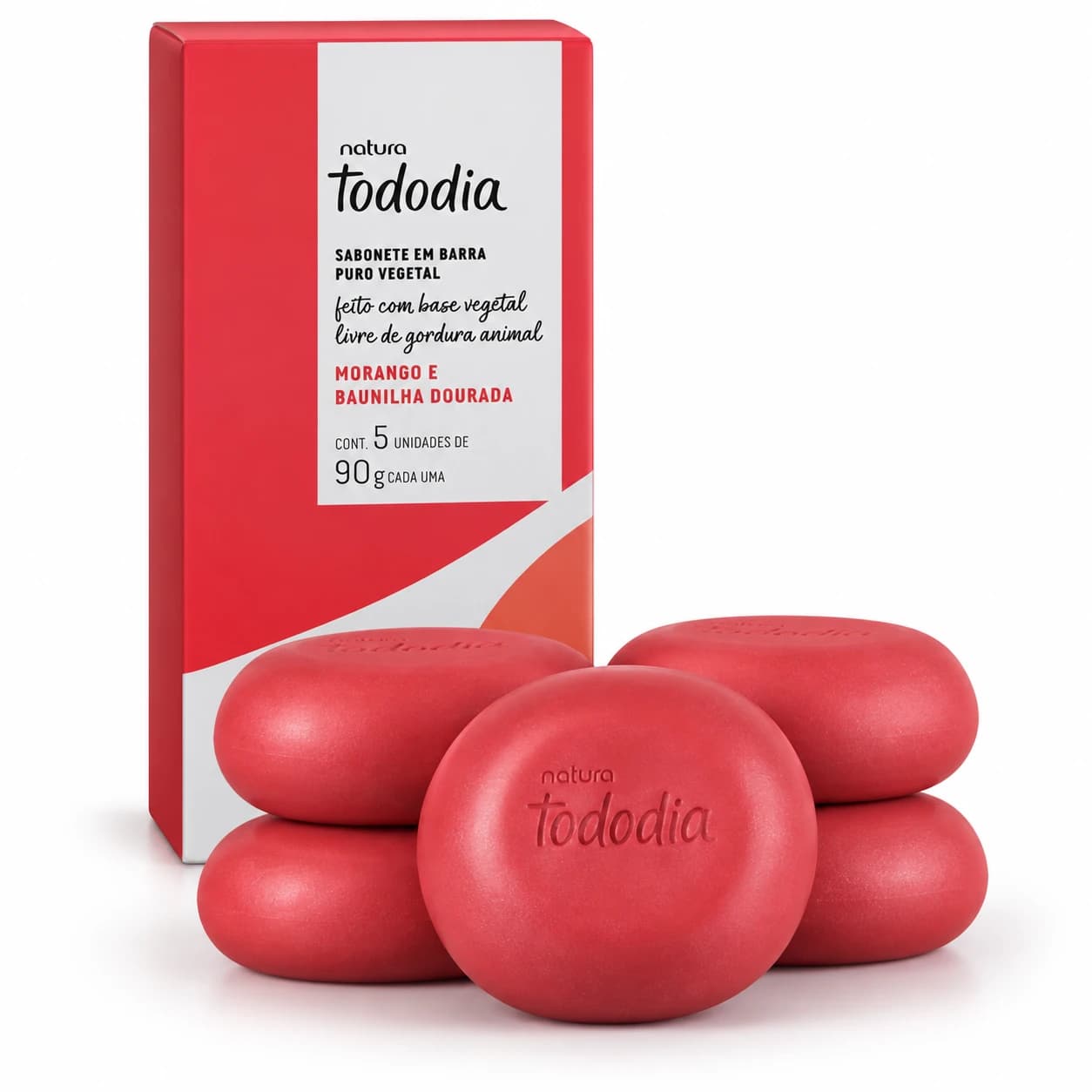 Sabonete Natura Tododia Morango e Baunilha Dourada 90g