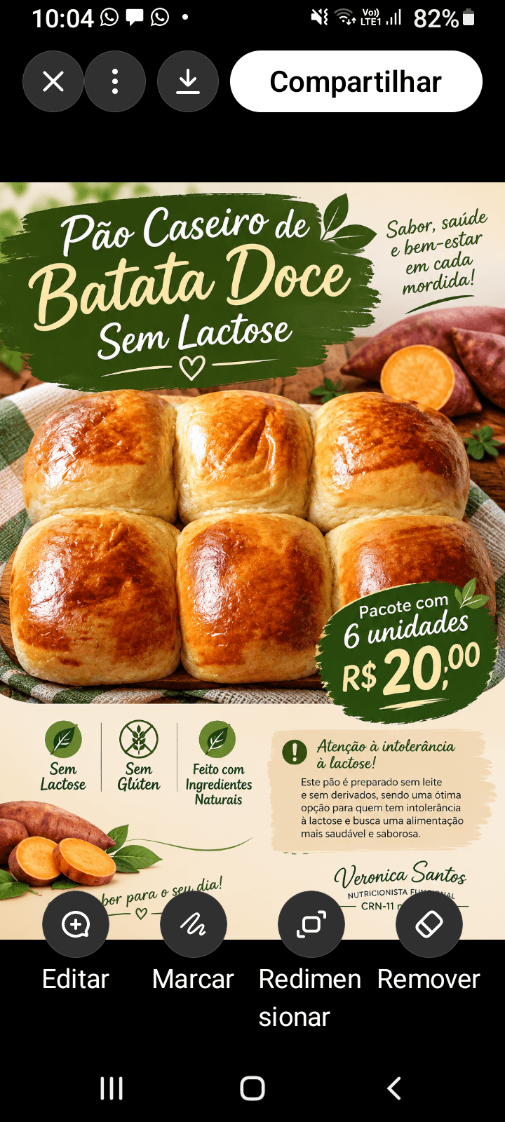 Pão de Batata doce 0% lactose - Foto 1