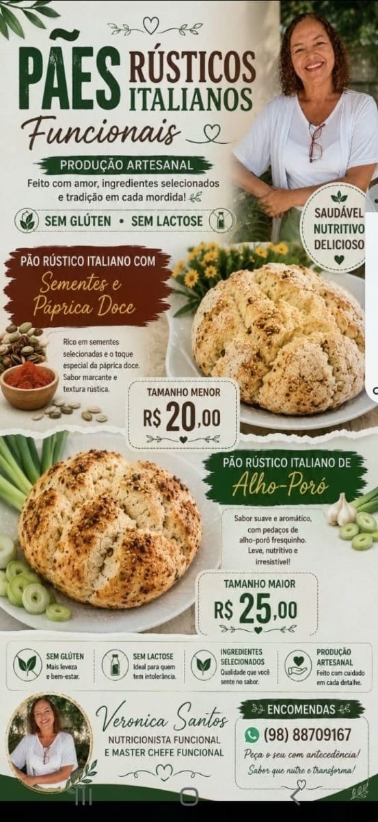 Pão Rústico Italiano sem glúten e sem lactose - Foto 2