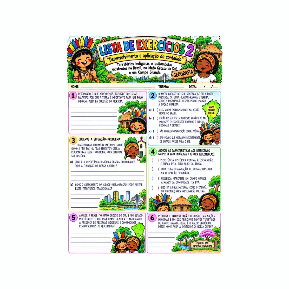 🌎🎨 GEOGRAFIA – 4º ANO | MATERIAL PEDAGÓGICO ILUSTRADO 🎨🌎 - Foto 4