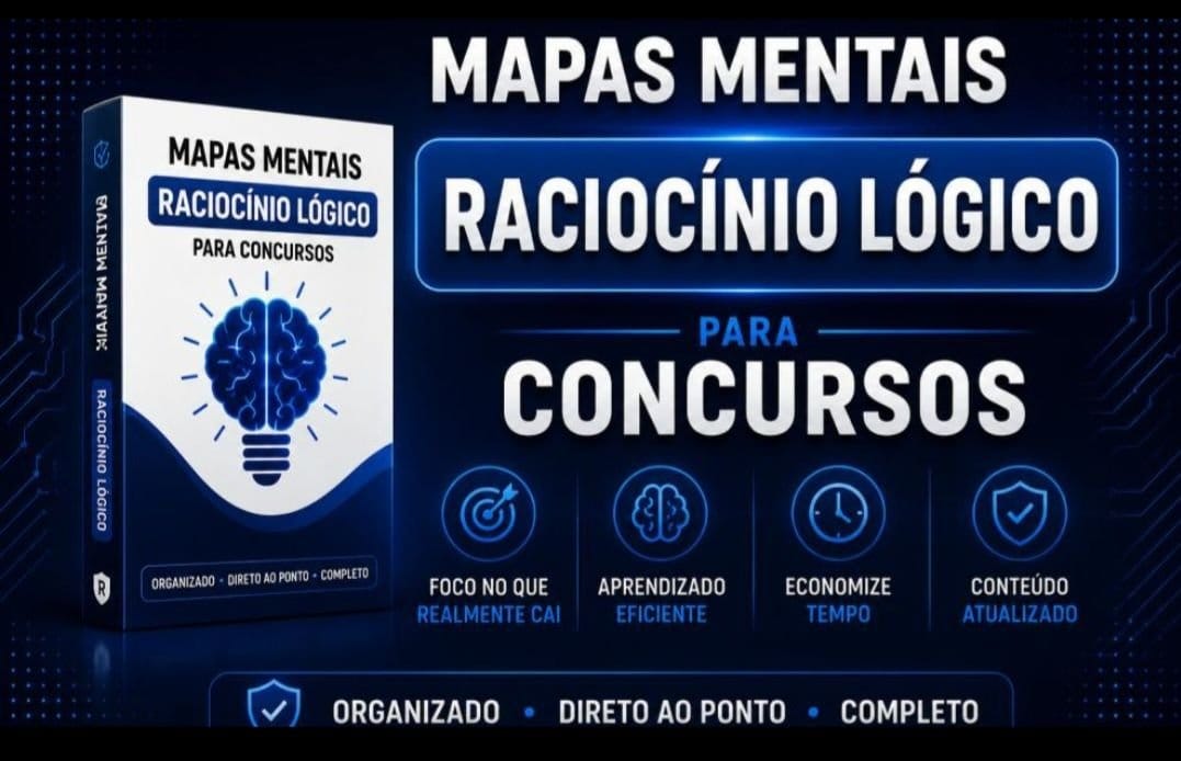 Mapas Mentais de Raciocínio lógico Resumos Ilustrados - Foto 1