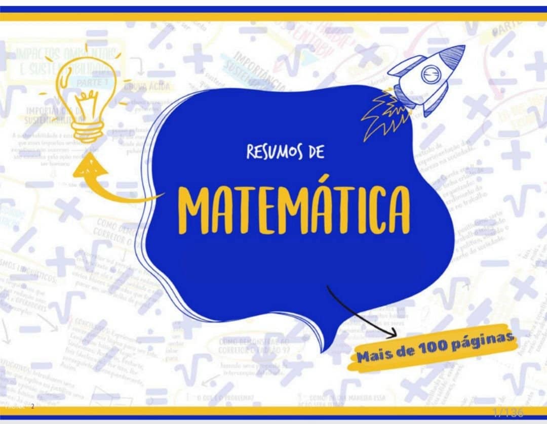 Mapas Mentais de Matemática Resumos Ilustrados