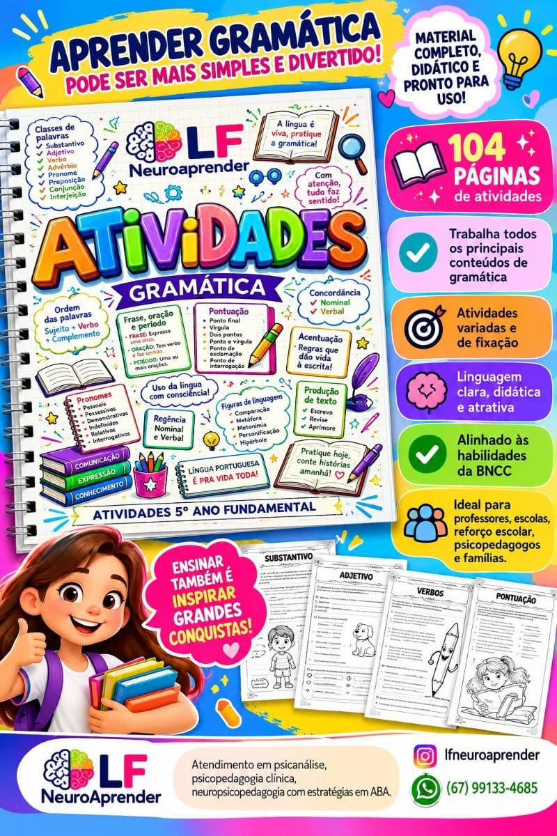 ATIVIDADES DE GRAMÁTICA – 5º ANO - Foto 1