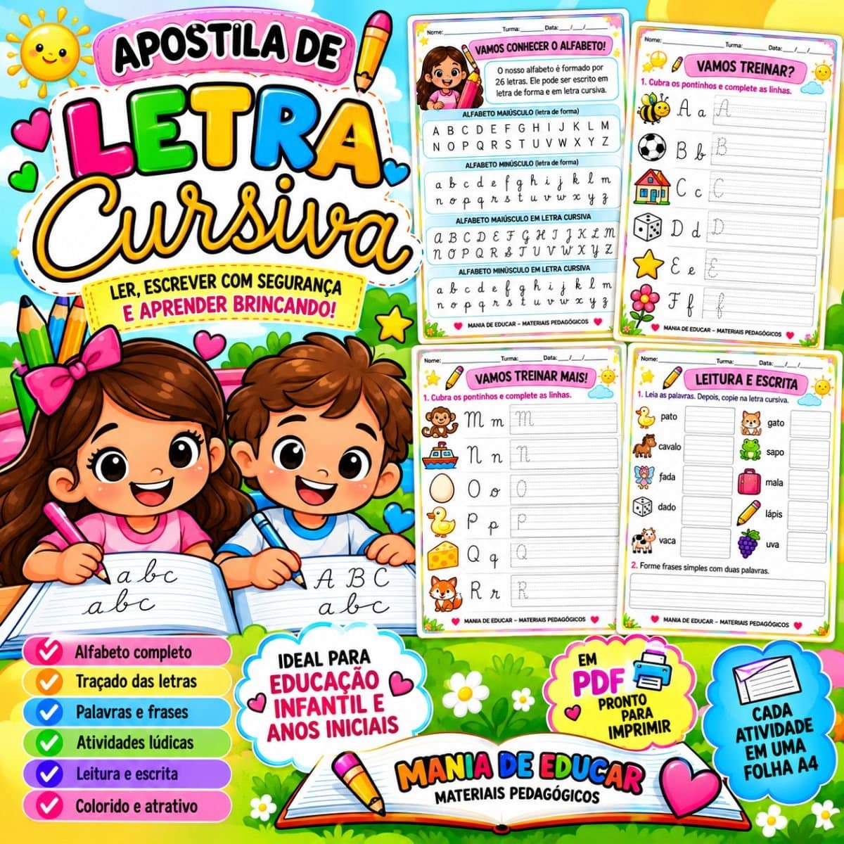 Apostila Com atividade cursiva.