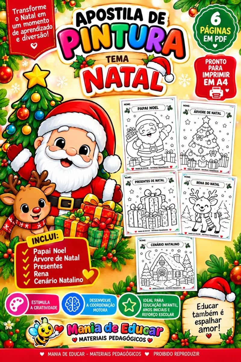 Apostila pintura Tema Natal