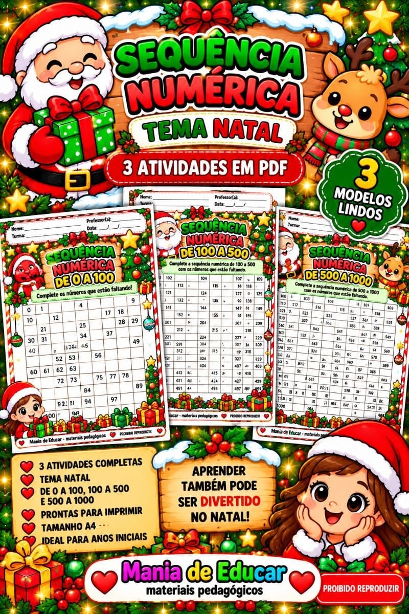 Atividade de sequência numérica. - Foto 1
