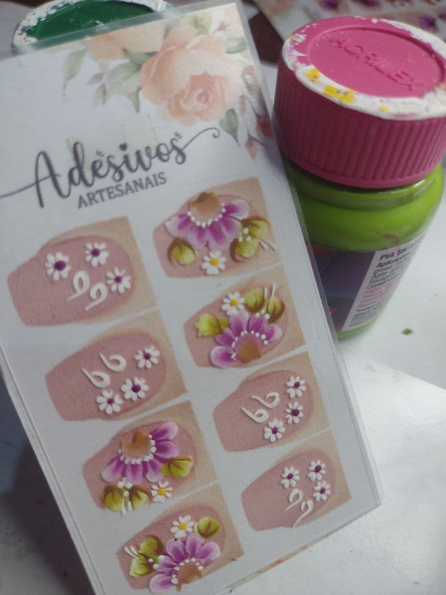 Adesivos flor lilás
