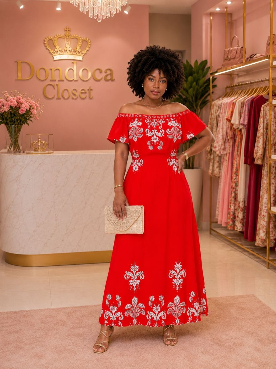 Vestido Manga Ciganinha - Foto 1