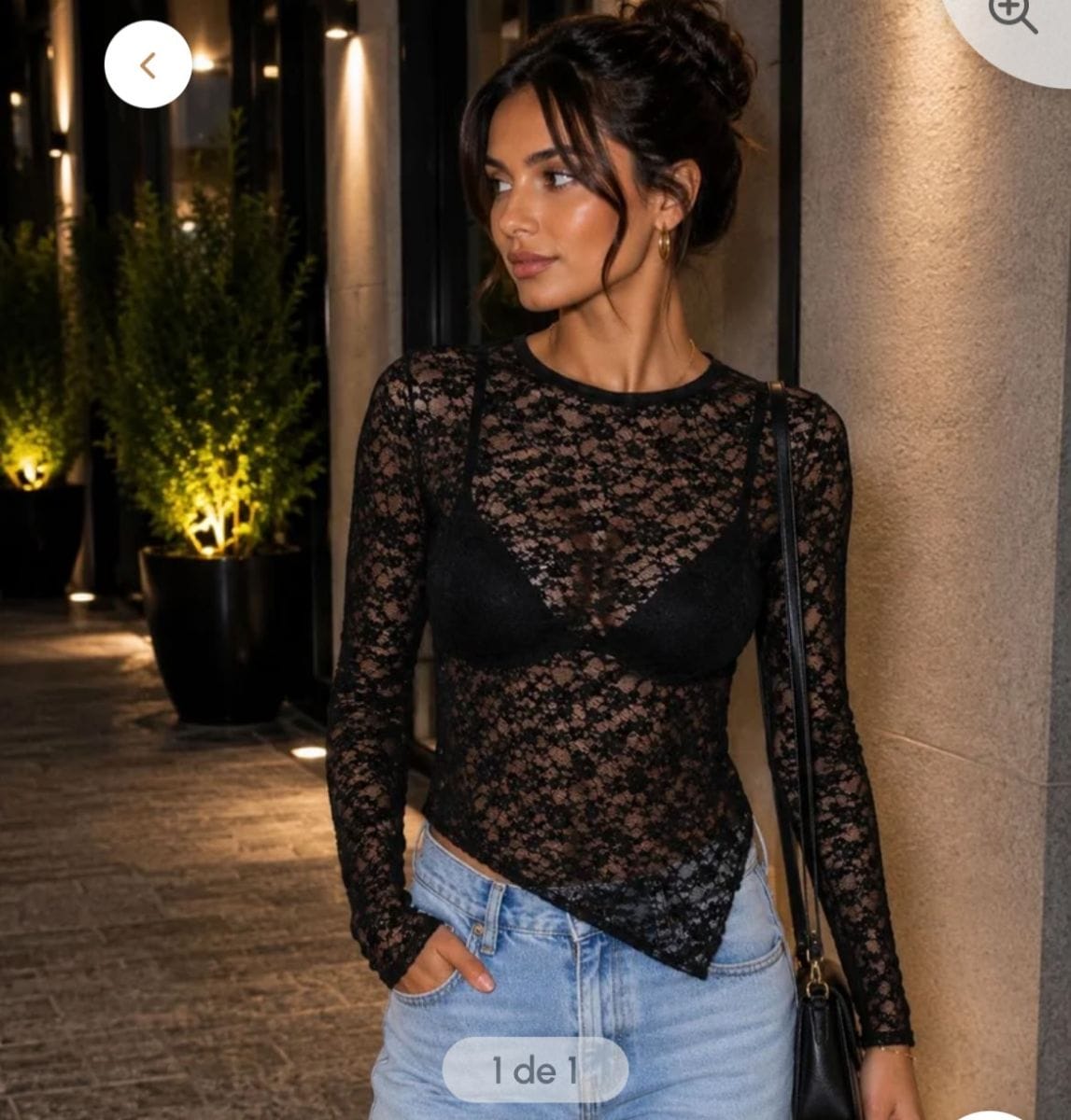 Blusa de renda manga longa - Foto 3