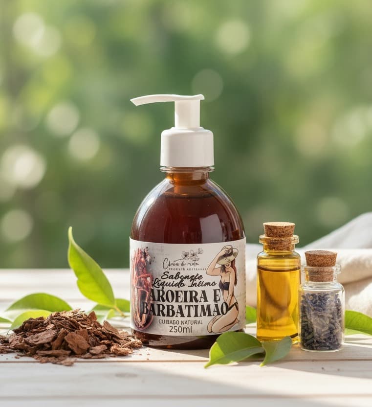 Sabonete Líquido Íntimo de Aroeira e Barbatimão — Equilíbrio, Proteção e Conforto